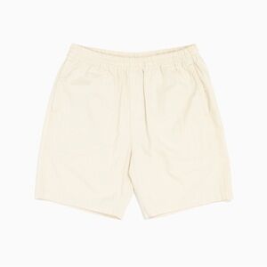 NWT Garbstore Home Party Cotton Canvas Drawstring Waist Shorts in Ecru Cream